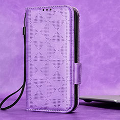 Handytasche Stand Schutzhülle Flip Leder Hülle C05X für Huawei Honor X6a Violett