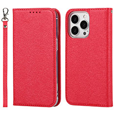 Handytasche Stand Schutzhülle Flip Leder Hülle D01T für Apple iPhone 13 Pro Rot