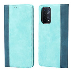 Handytasche Stand Schutzhülle Flip Leder Hülle D03T für OnePlus Nord N200 5G Cyan