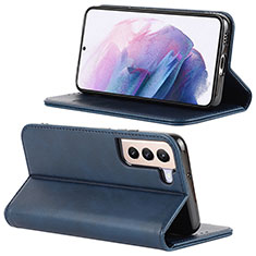 Handytasche Stand Schutzhülle Flip Leder Hülle D04T für Samsung Galaxy S21 5G Blau