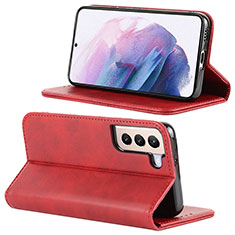 Handytasche Stand Schutzhülle Flip Leder Hülle D04T für Samsung Galaxy S21 5G Rot