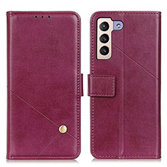 Handytasche Stand Schutzhülle Flip Leder Hülle D04Y für Samsung Galaxy S21 5G Violett