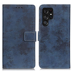 Handytasche Stand Schutzhülle Flip Leder Hülle D05Y für Samsung Galaxy S21 Ultra 5G Blau