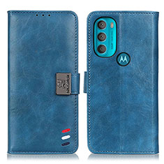 Handytasche Stand Schutzhülle Flip Leder Hülle D06Y für Motorola Moto G71 5G Blau