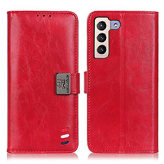 Handytasche Stand Schutzhülle Flip Leder Hülle D06Y für Samsung Galaxy S21 5G Rot