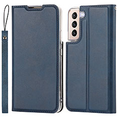 Handytasche Stand Schutzhülle Flip Leder Hülle D07T für Samsung Galaxy S21 5G Blau