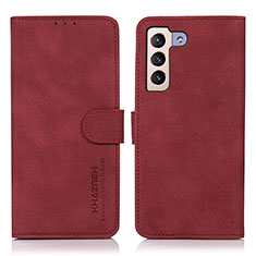 Handytasche Stand Schutzhülle Flip Leder Hülle D08Y für Samsung Galaxy S25 5G Rot