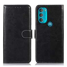 Handytasche Stand Schutzhülle Flip Leder Hülle D10Y für Motorola Moto G71 5G Schwarz