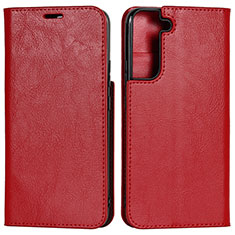 Handytasche Stand Schutzhülle Flip Leder Hülle D13T für Samsung Galaxy S21 FE 5G Rot
