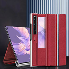 Handytasche Stand Schutzhülle Flip Leder Hülle DL1 für Huawei Mate Xs 2 Rot