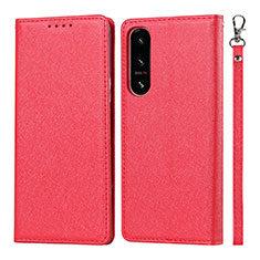 Handytasche Stand Schutzhülle Flip Leder Hülle DT1 für Sony Xperia 5 IV Rot