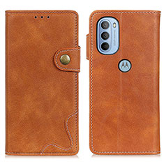 Handytasche Stand Schutzhülle Flip Leder Hülle DY01 für Motorola Moto G41 Braun
