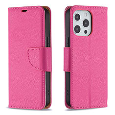 Handytasche Stand Schutzhülle Flip Leder Hülle für Apple iPhone 14 Pro Pink