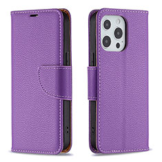 Handytasche Stand Schutzhülle Flip Leder Hülle für Apple iPhone 14 Pro Violett