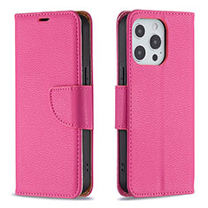 Handytasche Stand Schutzhülle Flip Leder Hülle für Apple iPhone 16 Pro Pink