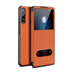 Handytasche Stand Schutzhülle Flip Leder Hülle für Huawei Enjoy 10 Plus Orange