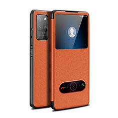 Handytasche Stand Schutzhülle Flip Leder Hülle für Huawei Honor Play4 Pro 5G Orange