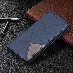 Handytasche Stand Schutzhülle Flip Leder Hülle für Nokia 3.4 Blau