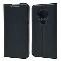 Handytasche Stand Schutzhülle Flip Leder Hülle für Nokia 7.2 Schwarz