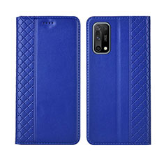 Handytasche Stand Schutzhülle Flip Leder Hülle für Oppo K7x 5G Blau