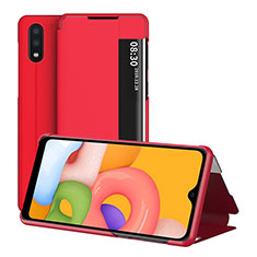 Handytasche Stand Schutzhülle Flip Leder Hülle für Samsung Galaxy A01 SM-A015 Rot