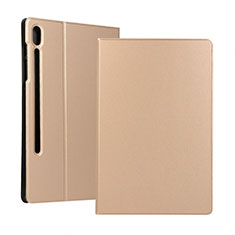Handytasche Stand Schutzhülle Flip Leder Hülle für Samsung Galaxy Tab S6 10.5 SM-T860 Gold
