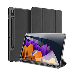 Handytasche Stand Schutzhülle Flip Leder Hülle für Samsung Galaxy Tab S7 4G 11 SM-T875 Schwarz