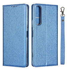 Handytasche Stand Schutzhülle Flip Leder Hülle für Sony Xperia 1 II Hellblau