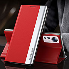 Handytasche Stand Schutzhülle Flip Leder Hülle für Xiaomi Mi 12 5G Rot