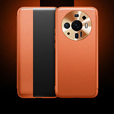 Handytasche Stand Schutzhülle Flip Leder Hülle für Xiaomi Mi 12S Ultra 5G Orange