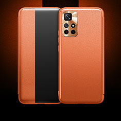 Handytasche Stand Schutzhülle Flip Leder Hülle für Xiaomi Redmi Note 11 5G Orange