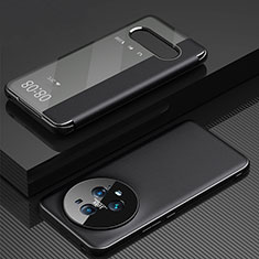 Handytasche Stand Schutzhülle Flip Leder Hülle GS1 für Huawei Honor Magic5 Pro 5G Schwarz