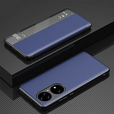 Handytasche Stand Schutzhülle Flip Leder Hülle GS1 für Huawei P50 Pro Blau