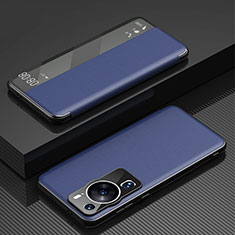 Handytasche Stand Schutzhülle Flip Leder Hülle GS1 für Huawei P60 Blau