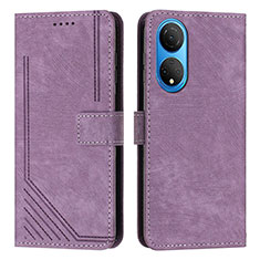 Handytasche Stand Schutzhülle Flip Leder Hülle H01X für Huawei Honor X7 Violett