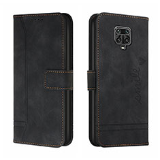 Handytasche Stand Schutzhülle Flip Leder Hülle H01X für Xiaomi Redmi Note 9S Schwarz