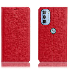 Handytasche Stand Schutzhülle Flip Leder Hülle H02P für Motorola Moto G31 Rot