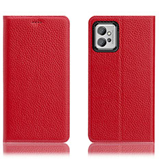Handytasche Stand Schutzhülle Flip Leder Hülle H02P für Motorola Moto G32 Rot