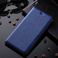 Handytasche Stand Schutzhülle Flip Leder Hülle H02P für Oppo Reno6 Z 5G Blau