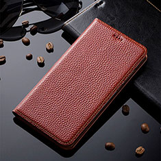 Handytasche Stand Schutzhülle Flip Leder Hülle H02P für Samsung Galaxy Note 10 Plus 5G Braun