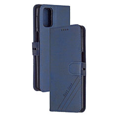 Handytasche Stand Schutzhülle Flip Leder Hülle H02X für Xiaomi Poco M3 Blau