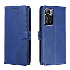 Handytasche Stand Schutzhülle Flip Leder Hülle H02X für Xiaomi Poco X4 NFC Blau