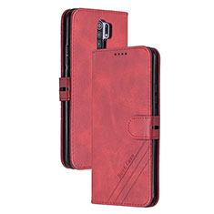 Handytasche Stand Schutzhülle Flip Leder Hülle H02X für Xiaomi Redmi 9 Prime India Rot