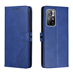 Handytasche Stand Schutzhülle Flip Leder Hülle H02X für Xiaomi Redmi Note 11 5G Blau