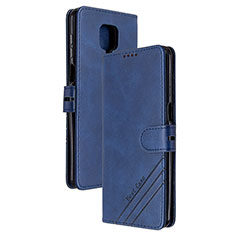 Handytasche Stand Schutzhülle Flip Leder Hülle H02X für Xiaomi Redmi Note 9 Pro Blau