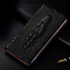 Handytasche Stand Schutzhülle Flip Leder Hülle H03P für Samsung Galaxy A9 Star Lite Schwarz