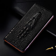 Handytasche Stand Schutzhülle Flip Leder Hülle H03P für Samsung Galaxy Note 10 Plus 5G Schwarz