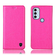 Handytasche Stand Schutzhülle Flip Leder Hülle H04P für Motorola Moto G71 5G Pink
