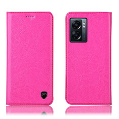 Handytasche Stand Schutzhülle Flip Leder Hülle H04P für Oppo A56S 5G Pink