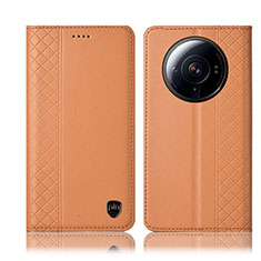 Handytasche Stand Schutzhülle Flip Leder Hülle H04P für Xiaomi Mi 12S Ultra 5G Orange